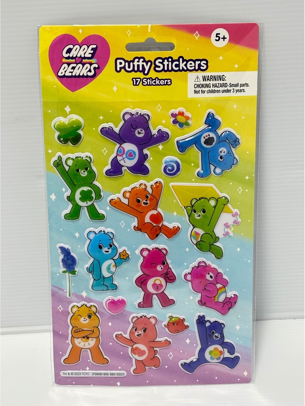 Care Bears Puffy Stickers 17 Pack - Colorful Puffy Bear Stickers for Kids 5+